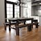 Flash Furniture Rectangle 40 in W, 84 in L, 30 in H, Pine Wood, Pinus Glabra, Steel, Mahogany XA-F-84X40-MG-GG - alternate 1